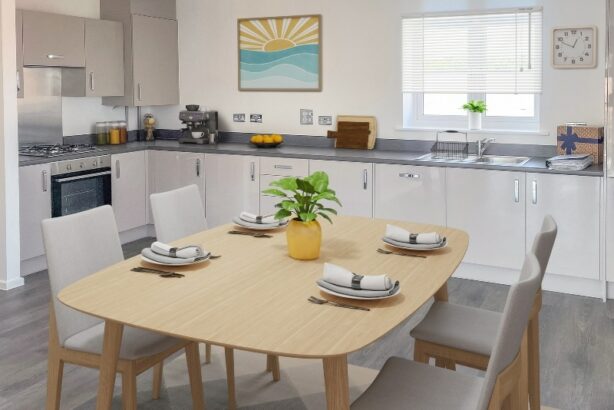 CGI kitchen image does not depict the actual development but represents a similar style to the specification at Westvale Park