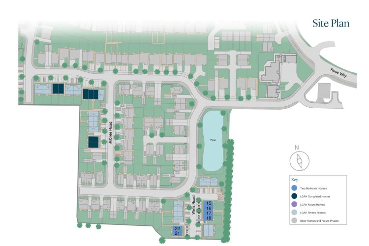 Aerial site plan of Shared Ownership Homes at Edwalton Park, Edwalton