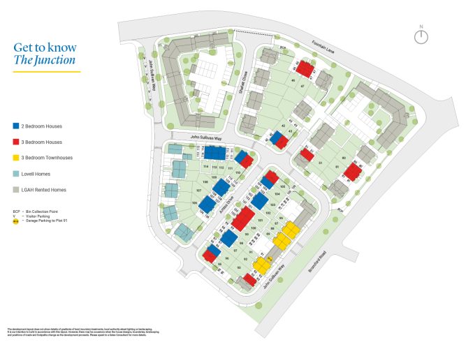 Aerial site plan of Shared ownership homes at The Junction, Oldbury