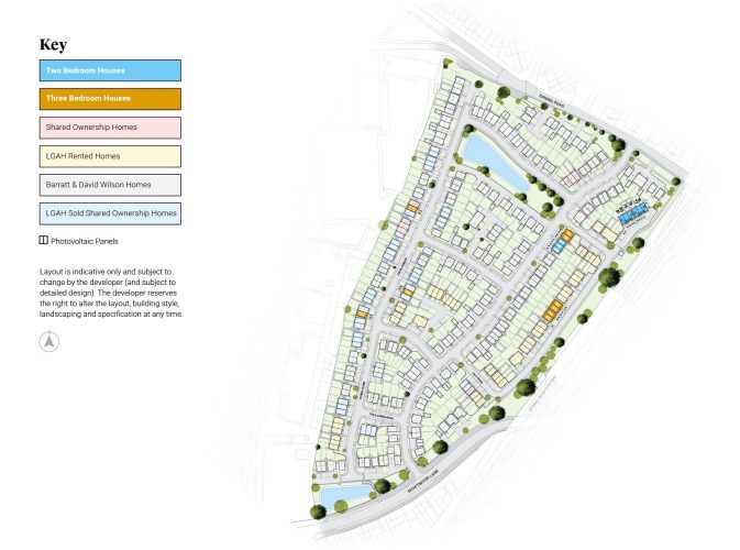 Site plan Lucas Place shared Ownership houses, Hall Green Birmingham