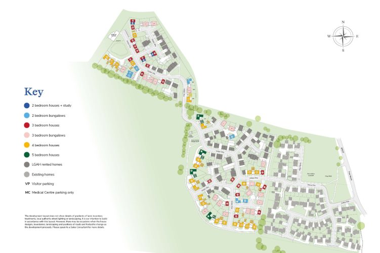 Site map aerial plan of Benson Grange
