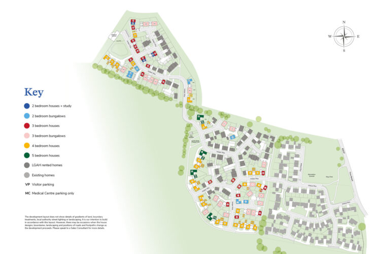 Site map aerial plan of Benson Grange